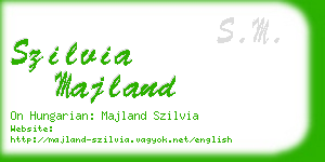 szilvia majland business card